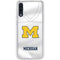 University of Michigan White Jersey Galaxy A50 Clear Case